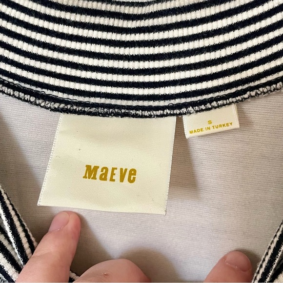 Anthropologie Maeve Haven Striped Coastal Nautical Quiet Luxury Preppy Dress - Picture 6 of 9